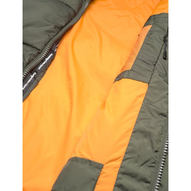 Knowledge Cotton puffer long jacket THERMO - army