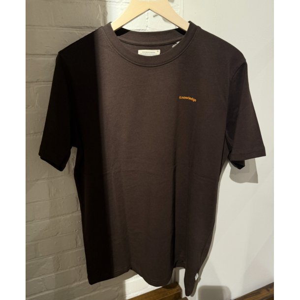 Knowledge Cotton Regenerative organic cotton back print t-shirt - chocolate torte 1010169