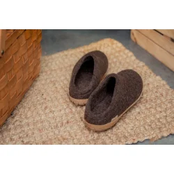 Glerups t�fler m. gummiss�l - naturbrun 