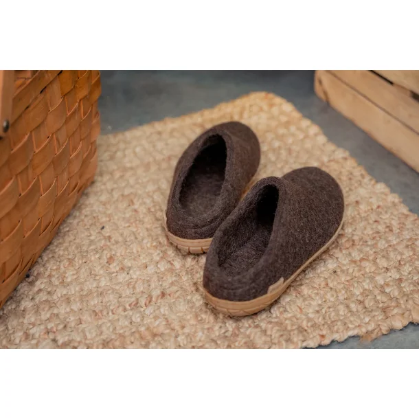 Glerups t�fler m. gummiss�l - naturbrun 