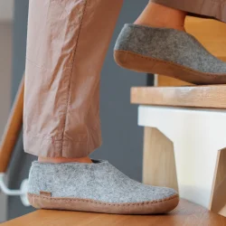 Glerups Tffel m. skindsl - grey