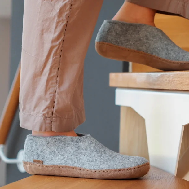 Glerups Tffel m. skindsl - grey