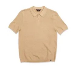 Blue de Gnes Filo Knit Polo -Khaki