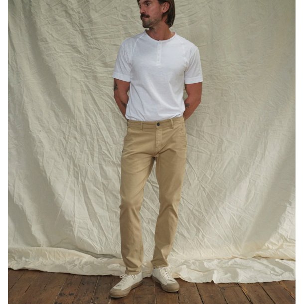 Blue de Gnes Menzo Dobby Chino - Khaki
