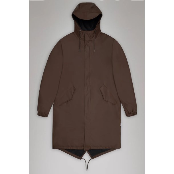 RAINS fishtail parka - brown 18140
