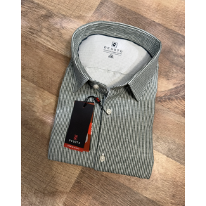 Desoto Casual linen Kent - green/white stribes 93128-3