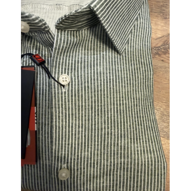 Desoto Casual linen Kent - green/white stribes 93128-3