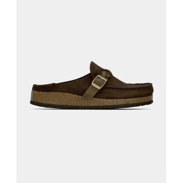 Birkenstock Buckley braided suede - brun (smal model) 