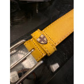 Blue de Gnes Suede belt 60470 - Yellow grain