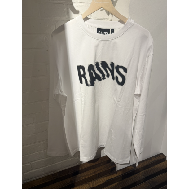 Rains classic Long Sleeve T-shirt Ripple - hvid 41010