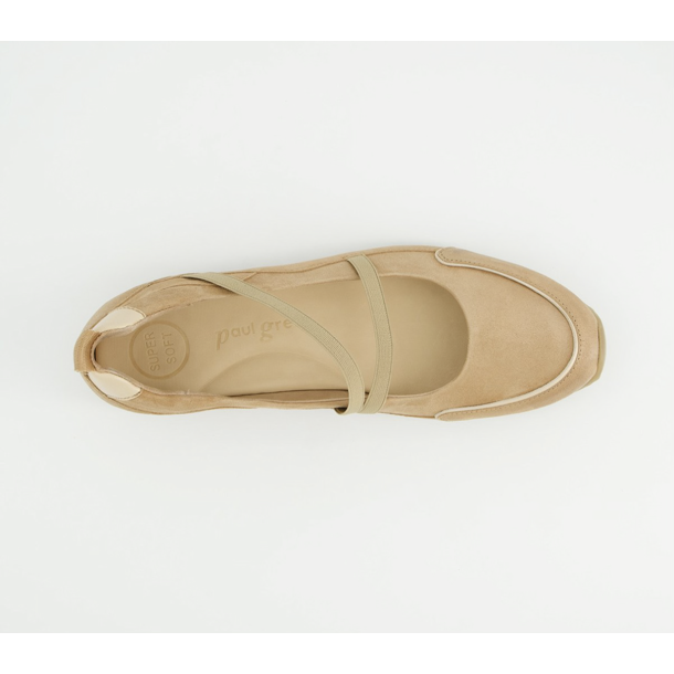Paul Green ballerinasko m/rem - beige 1191-039