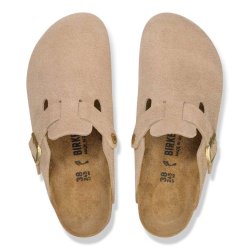 Birkenstock Boston suede - sandcastle (smal model) unisex