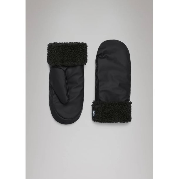 RAINS Puffer Fleece Mittens - sort 21640