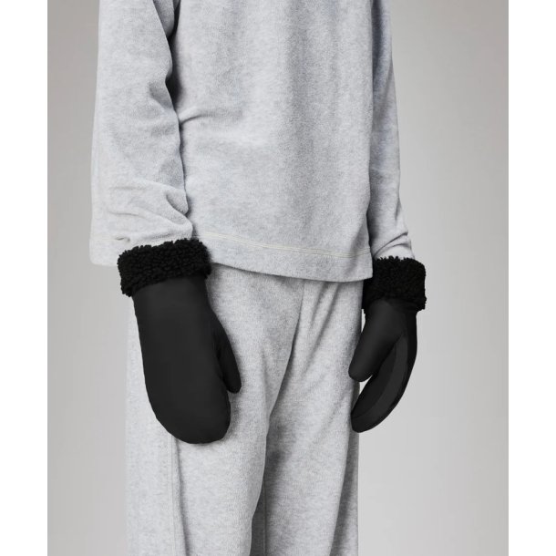 RAINS Puffer Fleece Mittens - sort 21640