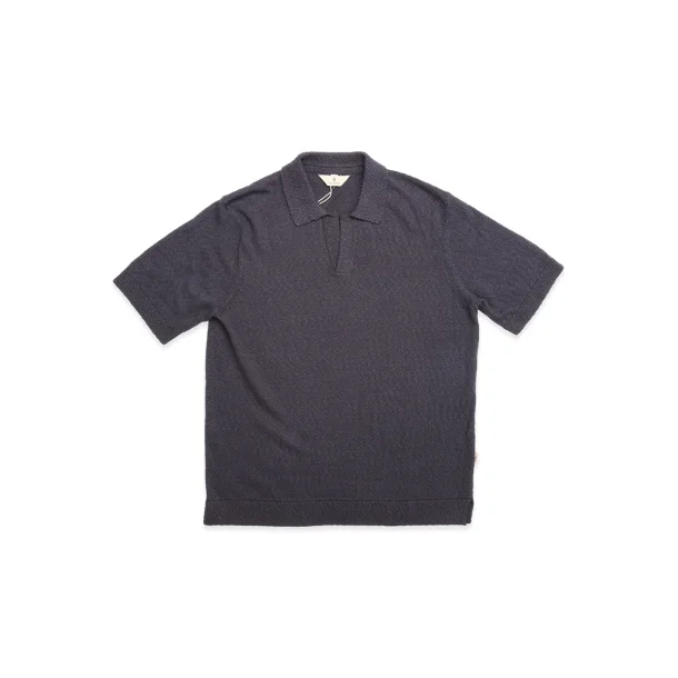 Blue de G�nes John slubby polo - dark navy 