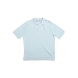 Blue de G�nes John slubby polo - blue fog 