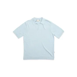Blue de G�nes John slubby polo - blue fog 