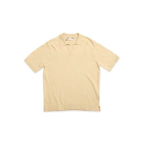 Blue de G�nes John slubby polo - Pale khaki
