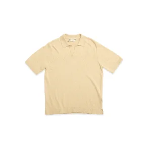 Blue de G�nes John slubby polo - Pale khaki