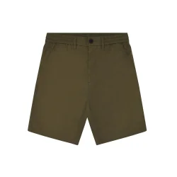 Knowledge Cotton Fig loose poplin shorts - burned olive 