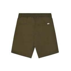 Knowledge Cotton Fig loose poplin shorts - burned olive 