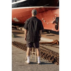 LAKOR Sprinkle Lakridspibe short sleeve shirt - moonless night 