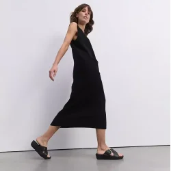 Fitflop LULU Resin Buckle Leather Cross Slides - sort JE8-090