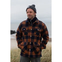 LAKOR Birler Wool Jacket - Blueberry/Mocha Bisque 