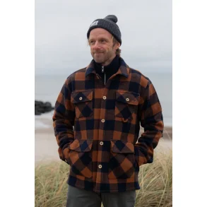 LAKOR Birler Wool Jacket - Blueberry/Mocha Bisque 