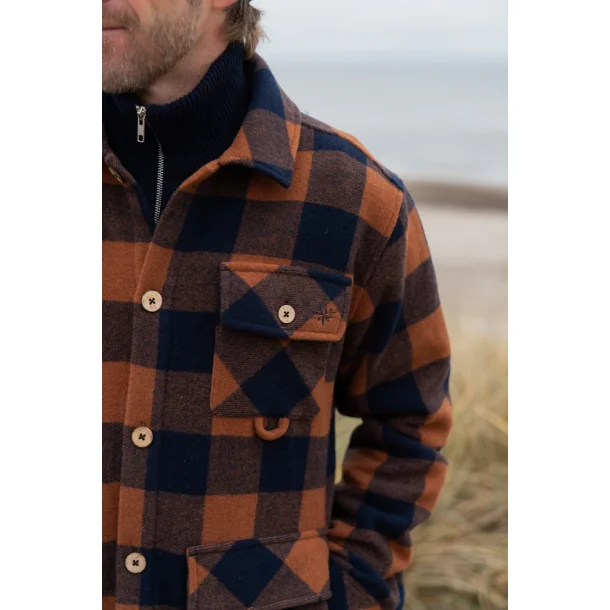 LAKOR Birler Wool Jacket - Blueberry/Mocha Bisque 