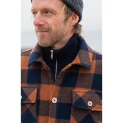 LAKOR Birler Wool Jacket - Blueberry/Mocha Bisque 