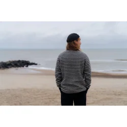 Faroese Fisher Knit - Off White/black 