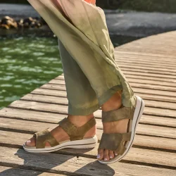 Green Comfort Leaf Lucy sandal - olive 422004Q30