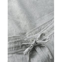 Knowledge Cotton Fig loose linen shorts - ultimate grey 