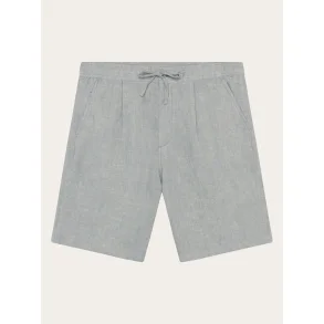 Knowledge Cotton Fig loose linen shorts - ultimate grey 