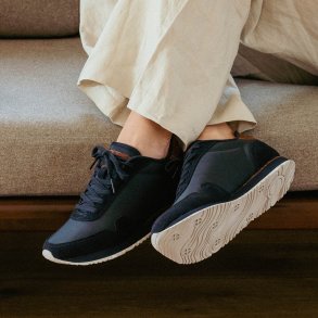 Woden Nora III leather - dark navy WL166-009