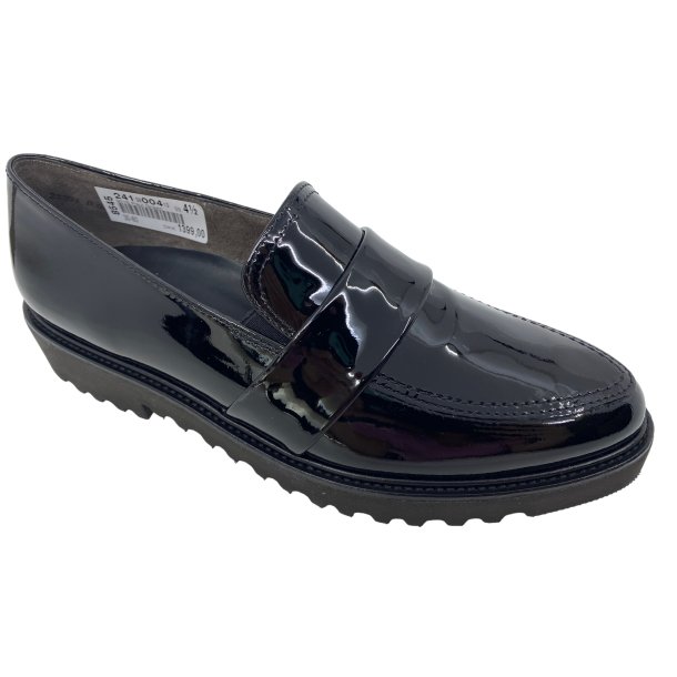 Paul Green loafer - sort lak 1037-00X