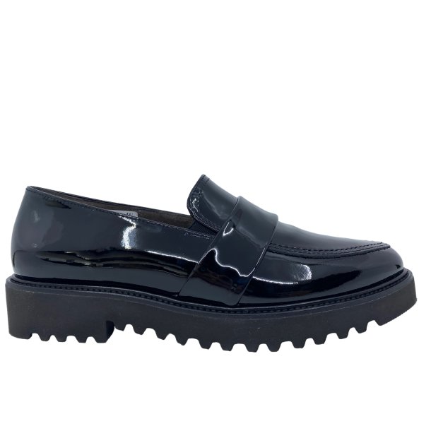 Paul Green loafer - sort lak 1037-00X