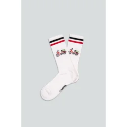 LAKOR Red Maxi socks - white