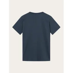 Knowledge Cotton Loke badge tee - Total eclipse 1010605