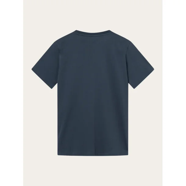 Knowledge Cotton Loke badge tee - Total eclipse 1010605