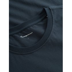 Knowledge Cotton Loke badge tee - Total eclipse 1010605