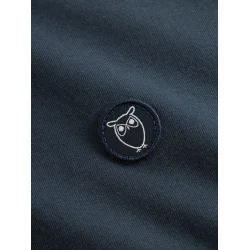 Knowledge Cotton Loke badge tee - Total eclipse 1010605