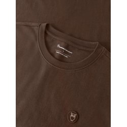Knowledge Cotton Badge t-shirt - shaved chocolate 