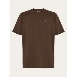 Knowledge Cotton Badge t-shirt - shaved chocolate 