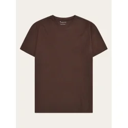 Knowledge Cotton Basic tee -  shaved chocolate 1010113