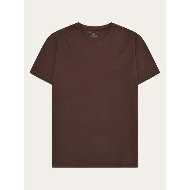 Knowledge Cotton Basic tee -  shaved chocolate 1010113