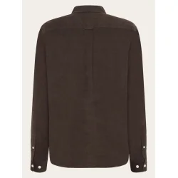 Knowledge Cotton Corduroy shirt - chocolate torte 