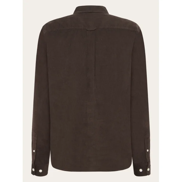 Knowledge Cotton Corduroy shirt - chocolate torte 