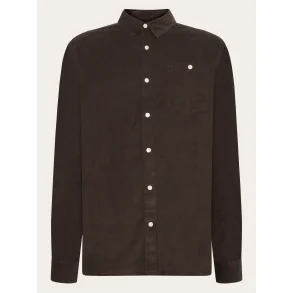 Knowledge Cotton Corduroy shirt - chocolate torte 